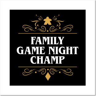 Family Board Games Game Night Champion Posters and Art